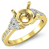 钻石空托女戒 豪华群镶钻石女戒指戒托 订婚结婚钻戒18k白金黄金