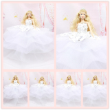 (2015新款)正版 芭比娃娃 时尚 服装/衣服/套装/礼服 婚纱(多层)