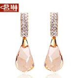 采用施华洛世奇元素水晶耳环女饰品韩国时尚免运费耳钉礼物