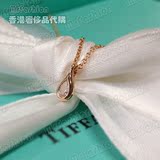 香港正品Tiffany项链 18K玫瑰金钻石项链蒂芙尼水滴形钻石项链