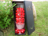 包邮新款33朵玫瑰香皂花束情人节送闺蜜老婆送女生高档花束礼品盒
