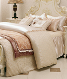 欧式家纺床上用品多件套奢华公主十一件套杏色家居样板房床品套件