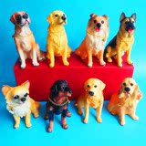 包邮一套8只仿真世界名犬摆件树脂小狗狗模型家里的儿童房装饰品