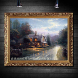 欧式油画手绘有框装饰画客厅现代餐厅家居壁画风景托马斯002特价