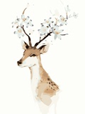 自画油画创意数码diy数字油画客厅风景儿童动漫填色手绘装饰画鹿