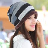 韩版潮户外帽冬季女时尚包头帽加厚保暖毛毛针织月子帽套头帽子