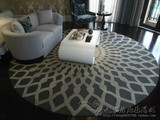网状圆形地毯 灰色茶几地毯 客厅地毯 简约时尚欧式地毯 电脑椅垫