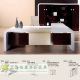 简约时尚烤漆老板桌白色主管桌可定制经理桌总裁桌子办公家具直销
