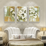 现代欧式卧室床头有框装饰画客厅沙发背景墙餐厅三联壁画苹果花开