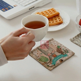 欧式田园创意卡通兔子棉麻布艺盘子餐垫隔热垫子厨房餐桌耐热杯垫