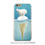 iphone6手机壳iphone5s壳苹果6plus超薄硬壳套原创意潮4s筒北极熊