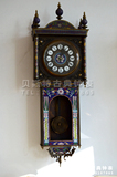 景泰蓝珐琅壁挂钟|全铜机械吊钟|老式作旧仿古董钟上弦钟表|
