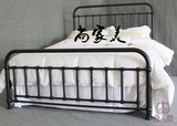 现代中式个性创意复古做旧铁艺床 水管儿童床 单人床 双人床
