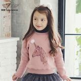 船鼠女童卫衣加厚纯棉长袖套头儿童休闲卫衣卡通韩版童装宝宝上衣