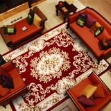 欧式现代中式田园简约卧室床前客厅茶几纯手工剪花羊毛混纺地毯