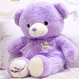 正品薰衣草小熊紫色泰迪熊公仔毛绒玩具布娃娃玩偶送女生生日礼物