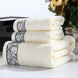 纯棉成人浴巾毛巾方巾三件套加大加厚竹纤维吸水礼盒礼品套装全棉