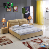 布艺床布床可拆洗气动储物婚床 现代简约小户型1.5米/1.8米双人床