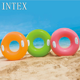 INTEX 游泳圈救生圈 直径76cm带把手充气成人游泳圈救生圈 59258