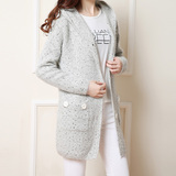 2015秋冬外套女毛衣韩版新款针织衫女开衫中长款长袖外套大码披肩