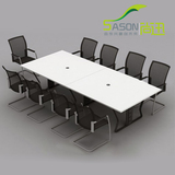 简约现代办公家具小型长桌会议桌大班台拼接板式职员办公桌椅钢架