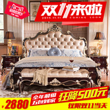 风飞扬家具 欧式床 法式床 1.8米双人床 橡木床 实木床 三包到家