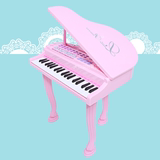 dc 37键手工木制质儿童多功能电子琴钢琴播放带凳子麦克风