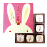 日本进口名古屋特产 兔子草莓奶油大福礼盒9个装 酸甜软糯