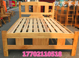 热卖 实木橡木床 架子床 板式床 四尺1.2米 单人双人床 席梦思床