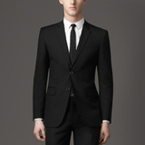 新款西服外套男士正装韩版修身休闲结婚礼服黑色小西装职业四季款