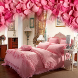 婚庆纯棉床上用品四件套粉色结婚1.8m2.0床 春季加厚六八件套被套