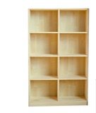 实木书柜书架多格柜 单个儿童松木格子柜收纳柜储物柜定做制包邮