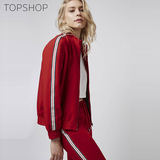 TOPSHOP2016春夏新款女士红色条纹细节运动外套17X05JRED