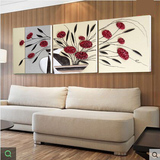 客厅装饰画现代简约三联画沙发背景墙挂画无框画立体浮雕画壁