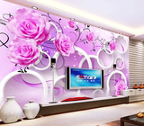最新款钻石画方钻圆钻满钻客厅大幅浪漫粉色玫瑰电视背景墙十字绣