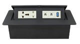本高K207 多功能桌面插座 桌面线盒 三插 二插 网络 电话 VGA
