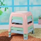 茶花0827塑料凳子加厚儿童小矮凳家用防滑小方凳子成人小板凳