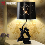 创意台灯卧室床头欧式简约现代学生护眼黑色优雅浪漫造型节能台灯