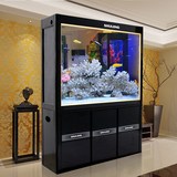 断客厅超白玻璃长方形闽江中型鱼缸水族箱创意大型1.2米1.5屏风隔