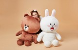 韩国正品Line Friends  超大1.1米布朗熊 可妮兔 公仔毛绒玩偶