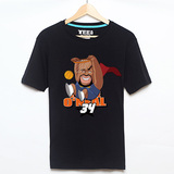 新款 篮球 Q版 奥尼尔T恤 短袖 男 大鲨鱼 34号科比 纯棉T恤