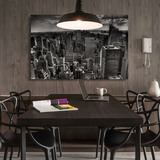 美国纽约黑白城市客厅餐厅饭厅大幅装饰画挂画无框画样板间墙壁画
