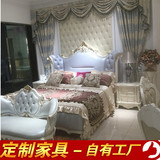新款欧式床新古典真皮双人床婚床1.82米大床时尚别墅家具实木婚床