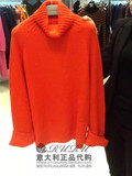 RURU意大利正品代购 PINKO 16春夏橙色高领毛衣针织衫