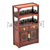 包邮 红木雕 明清微型微缩古典小家具模型 红酸枝二门书柜