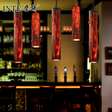 复古酒吧吊灯创意个性工程loft餐厅装饰灯工业led树脂长筒吧台灯