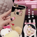 卡通兔毛iPhone6plus手机壳新款镜面6splus硅胶套苹果保护壳5.5潮