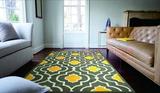 欧式蓝色条纹宜家地毯客厅茶几沙发卧室床边手工腈纶地毯满铺定制