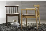 吃饭餐椅子 简约现代 水曲柳实木餐椅 北欧设计洽谈椅子古典风格