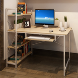 电脑桌带书架组合简约现代台式家用笔记本简易书架办公桌特价包邮